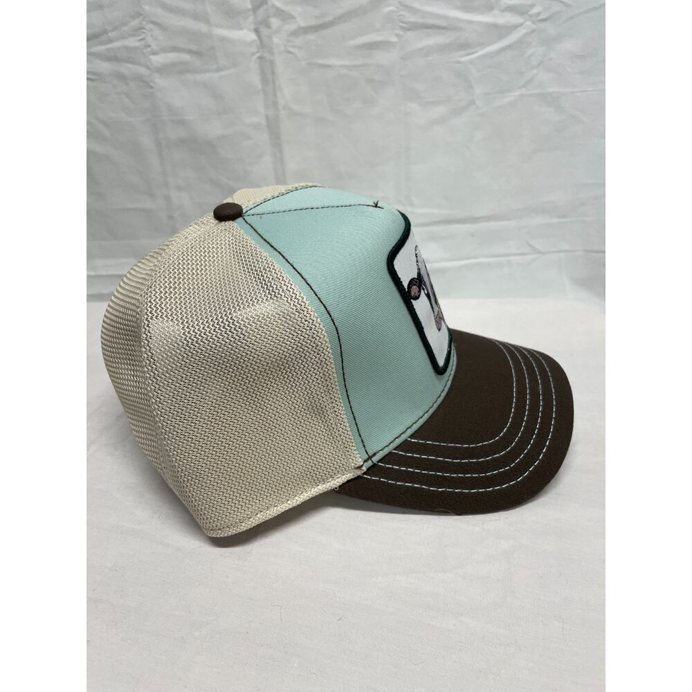 Goorin Bros Mint Green/Brown Cow CASH Embroidered Patch Trucker Snapback Hat NWT - Picture 2 of 8